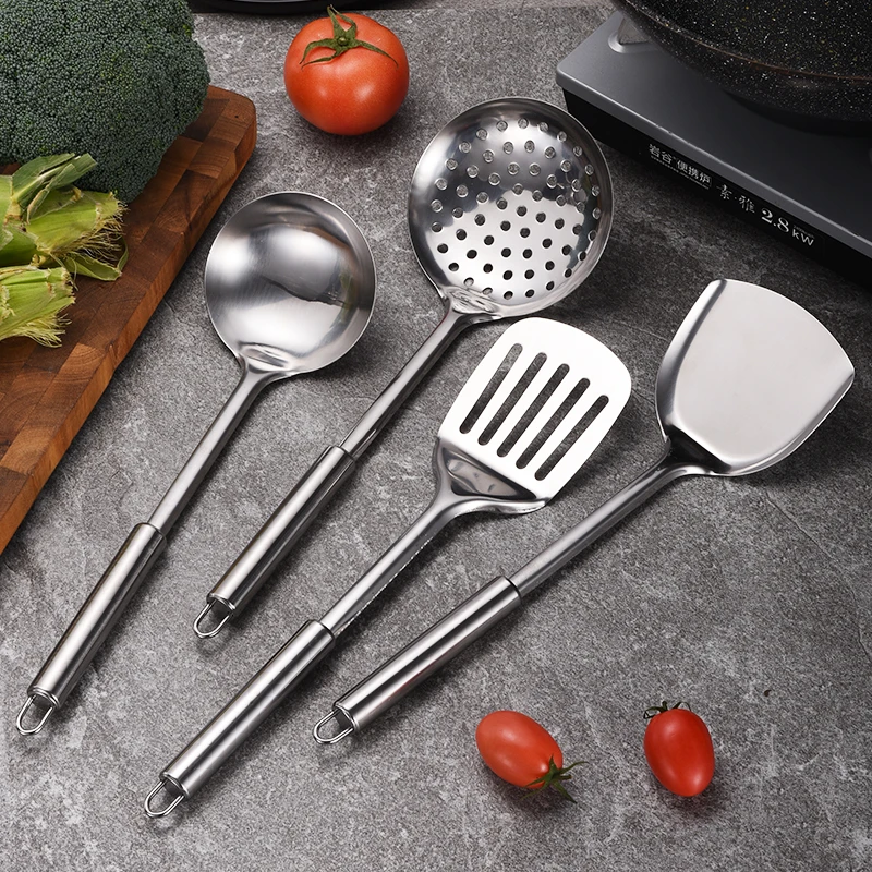 New Product Ideas 2022 Home And Kitchen 9 Piece Set Stainless Steel Utensil Set Soup Ladle