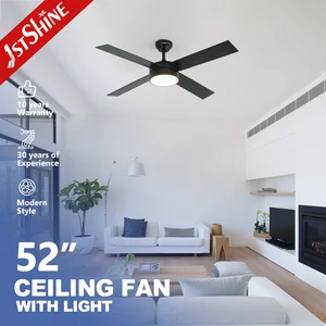 1stshine LED Ceiling Fan Modern High Airflow 4 MDF Blades Smart APP Control Low Noise Ceiling Fan