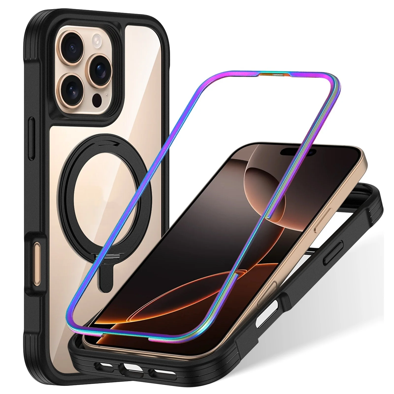 New Aluminum Frame Bumper Magnetic Case for iPhone 17 16 15 Pro Max Shockproof TPU PC Cover Wholesale OEM/ODM/Private Label