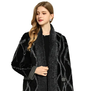 Women's Mink Fur Coat Can Be Customized With Embroidery