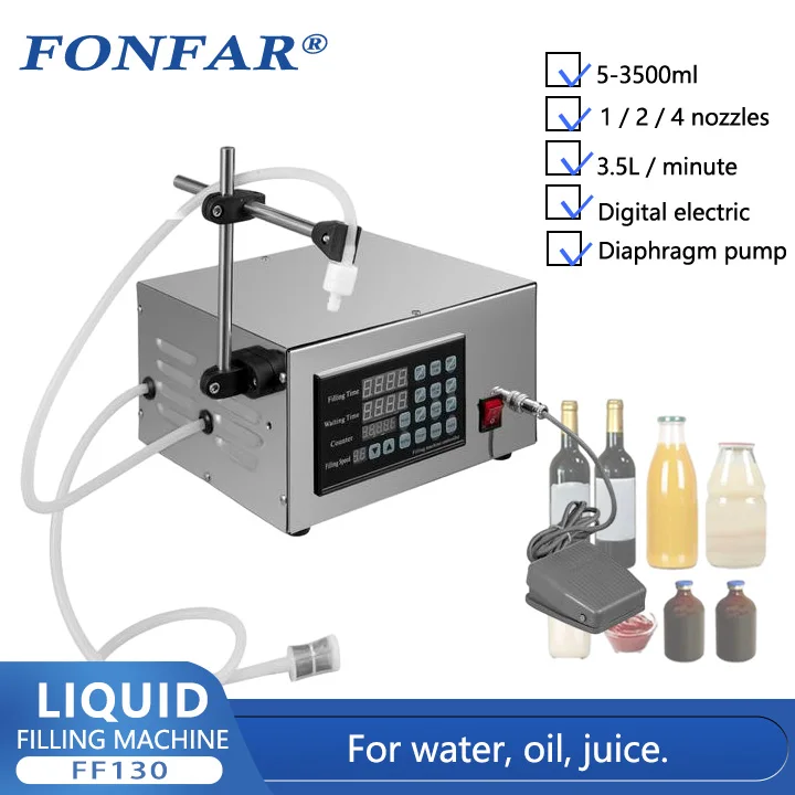 Table Top Filling Machine Liquid / Liquid Pump with Silicone Tubing/Semi  Automatic Liquid Filling Machine