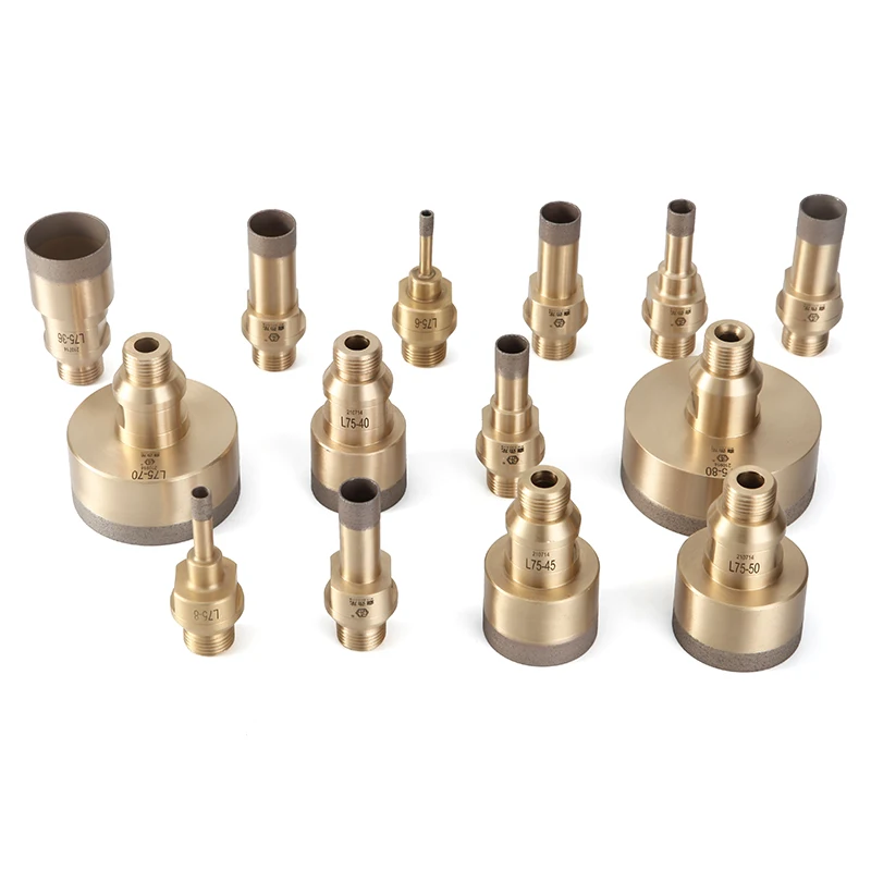 Diamond Coated Drill Bit Brass Unitary Glass Hole Drilling Bits For