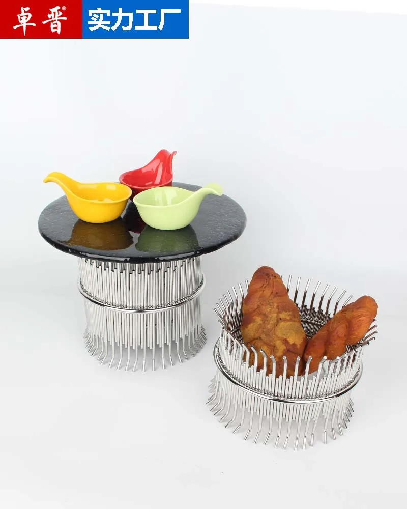 Commercial Stainless Steel Dessert Table Display Shelf Cake Dim Sum ...