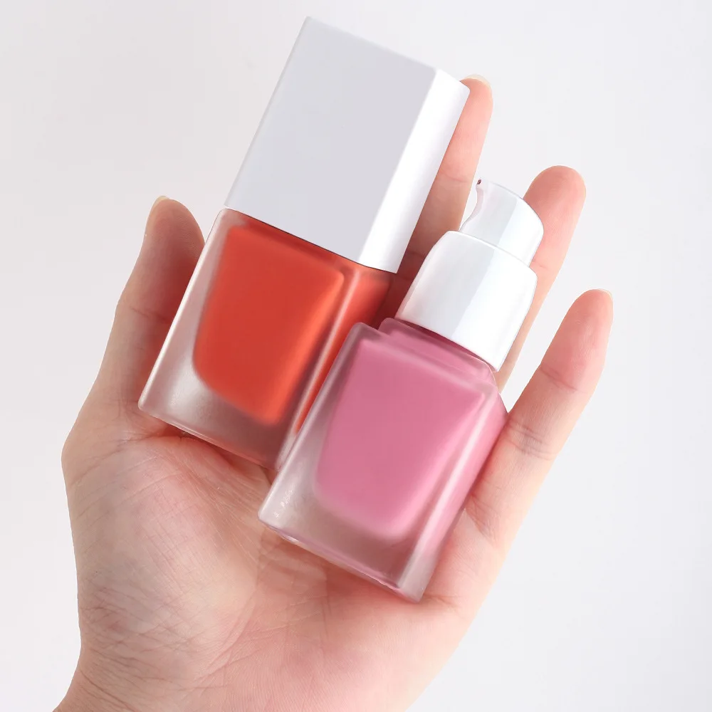 15ml Large Capacity Own Brand Makeup Vegan Cheek Blush Private Label Lip Eye Cheek Tint Cosmetics Blush Waterproof Liquid Blush