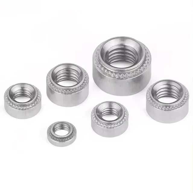 Carbon Steel Cold Heading Galvanized Pressure Riveting Nut M2/M2.5 M3 M4 M5 M6 M8 Pressure Riveting Fastener Tooth Nut