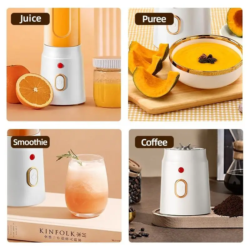 450ML USB Portable Juicer Blender Electric Personal Blender With PCTG Cup 40W USB Blender