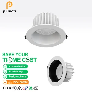 Aluminum LED Downlight Recessed Deep Cup Anti-Glare Waterproof IP65 Full-Spectrum Eye Protection High CRI 97 60 Beam Angle
