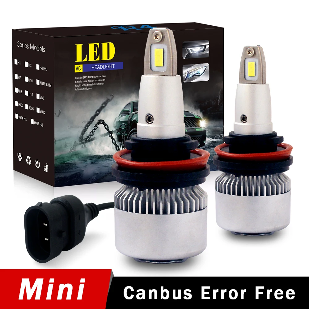 Car LED Lamp H4 H/L H13 9004/9007 H11 H7 H1 6500K S2 Csp Auto LED