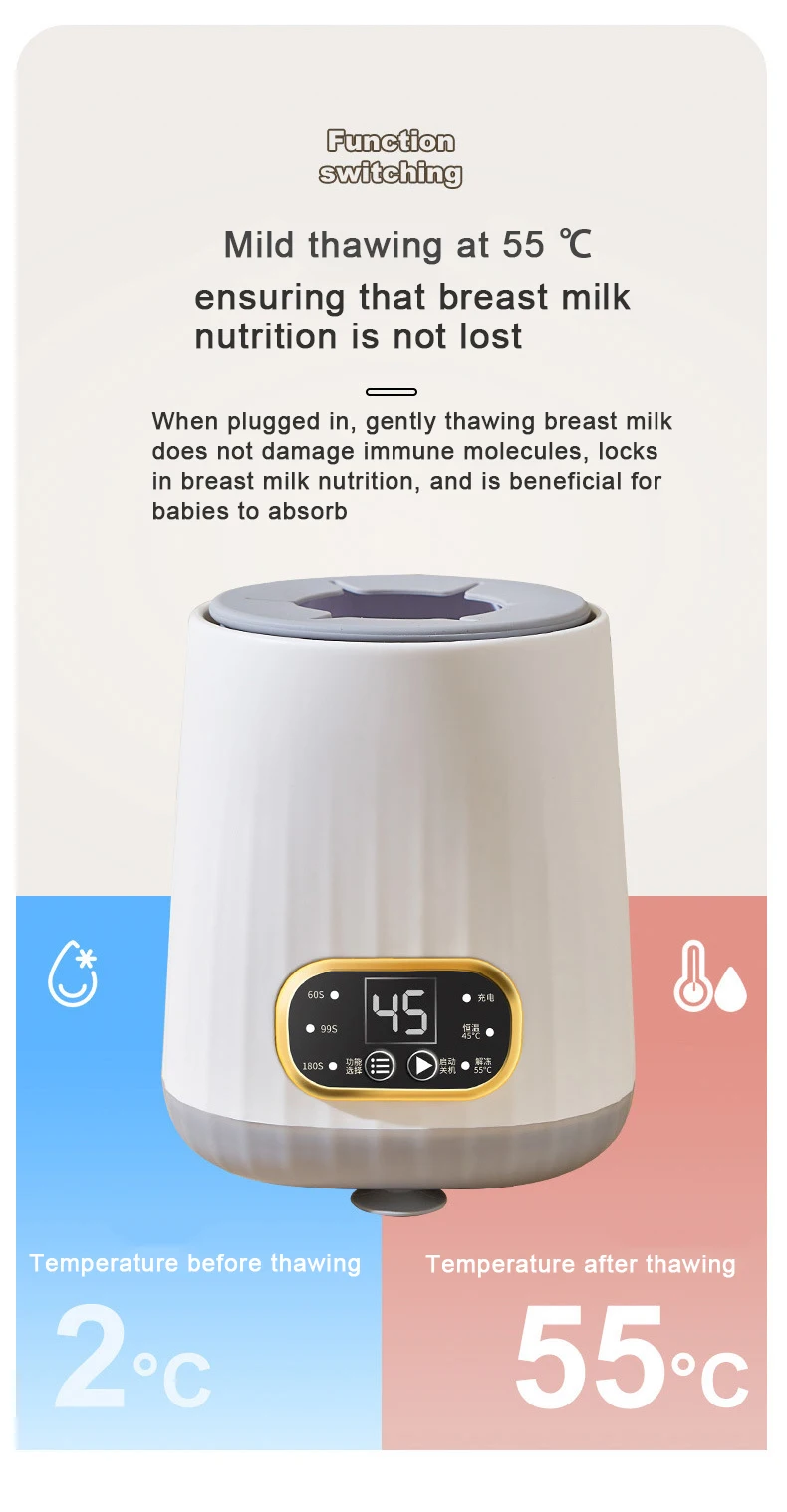 Portable Baby Bottle Shaker Rotary Electric Feeding Mixer Powder Smart