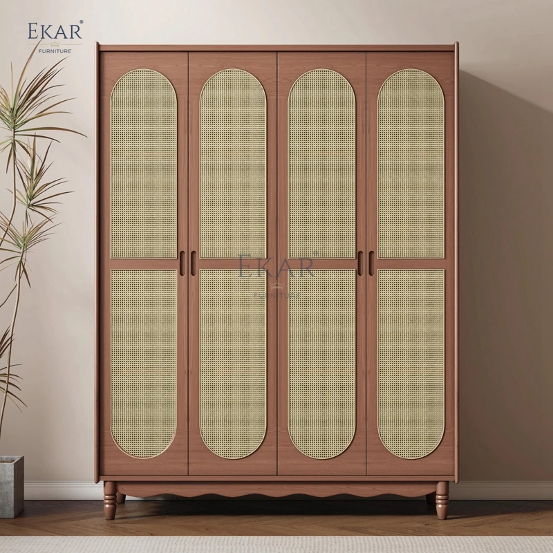 product new design modern cherry wood bedroom furniture wardrobe storage cabinet-64