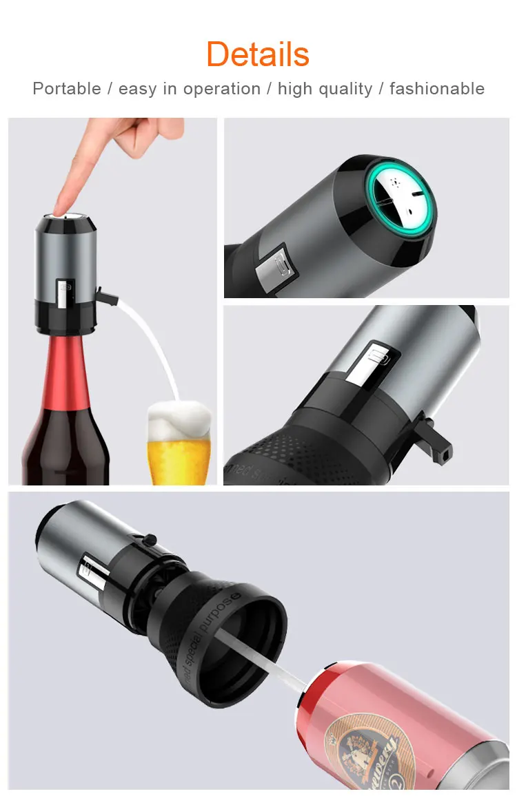 Pocket Tap Multi-function Bar Tool Mini Size Accessories Creamy Frother Dispenser Exquisite Bubbles Beer Server manufacture