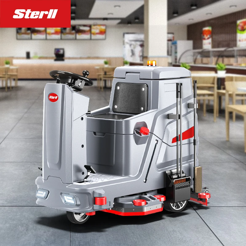 High Quality Ride on Commercial Industrial Electric Auto Tile Hard Floor Cleaning Machine Scrubber Dryer for Hotel