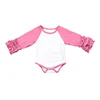 Pink White Raglan