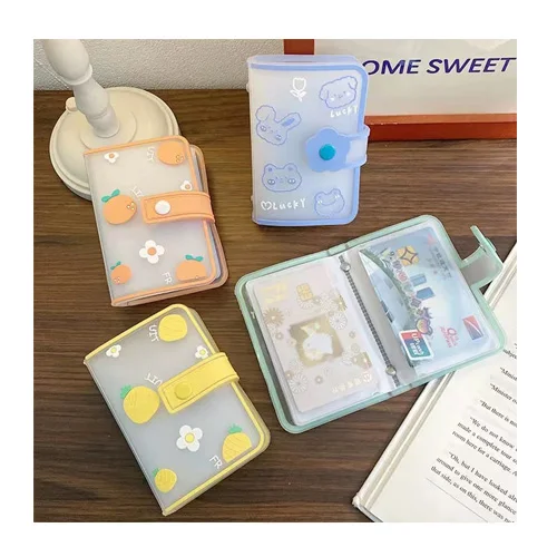 Cute Korea Stationery Candy Color Card Bag A8 Card Holder Collection Photo Pocket Card Book
