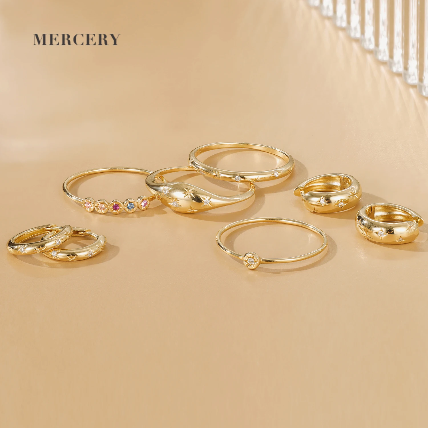 Mercery 2023 Beautiful Rings Fancy Jewelry Diamond Rings 14k Gold Wedding Ring Engagement For