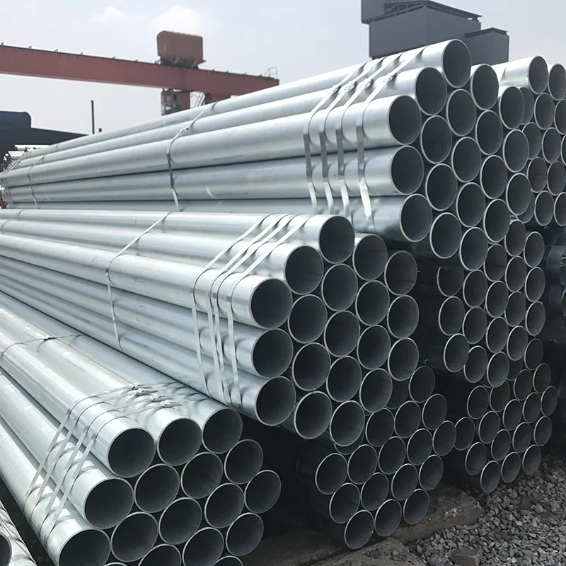 ASTM 32mm 38mm 40mm Galvanized ERW Welded Steel Round Pipe Hot Dip Galvanized for Greenhouses Construction