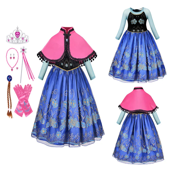 Anna Elsa Princess Costumes for Kids - Halloween & Party