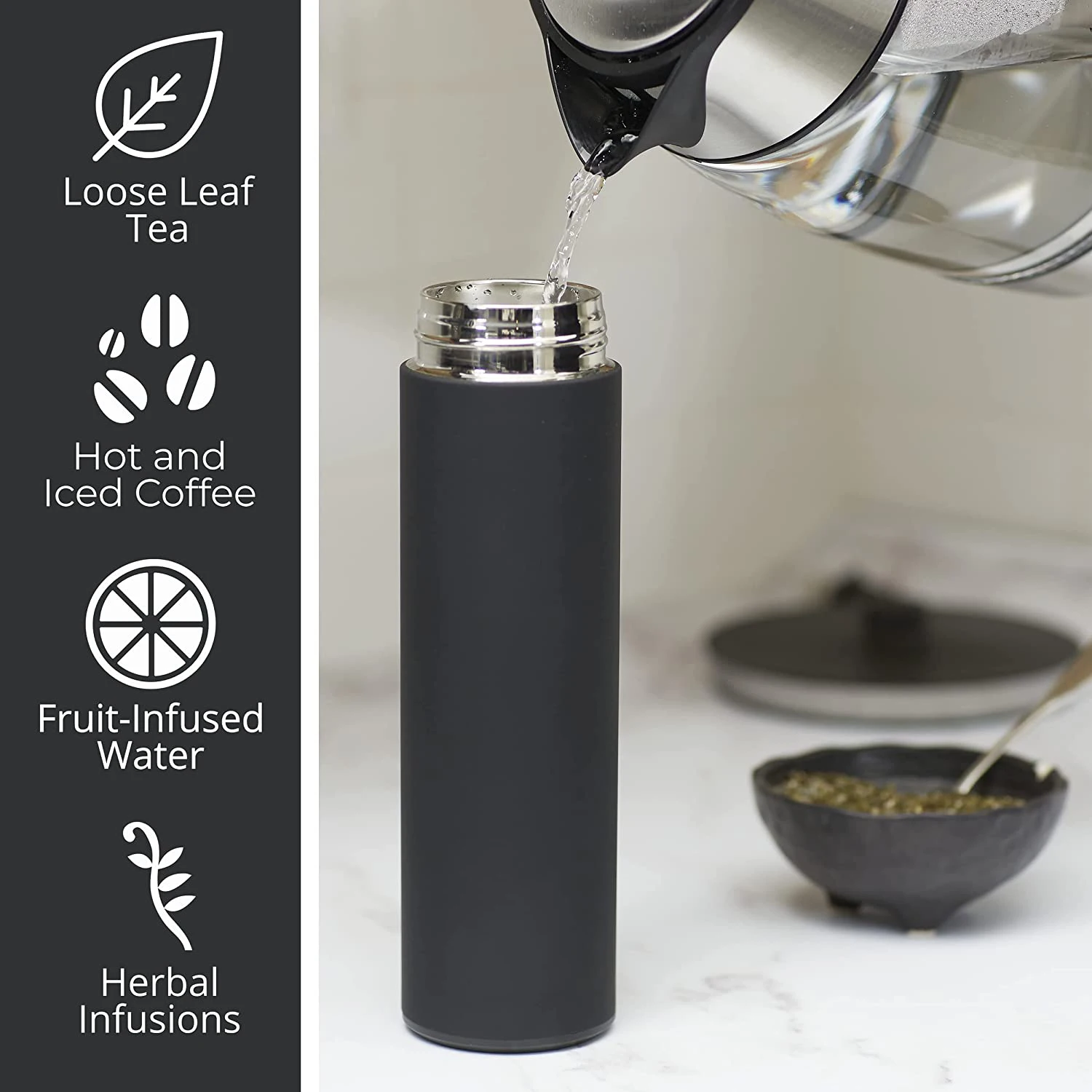 With Tea Strainer Thermo Bottle Tea Loose Leaf Hydro Flask Tea