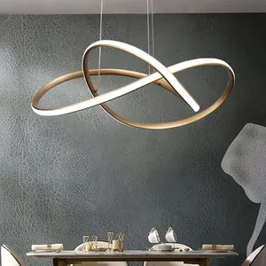 New Design Metal Ring Modern LED Chandeliers Light Ceiling