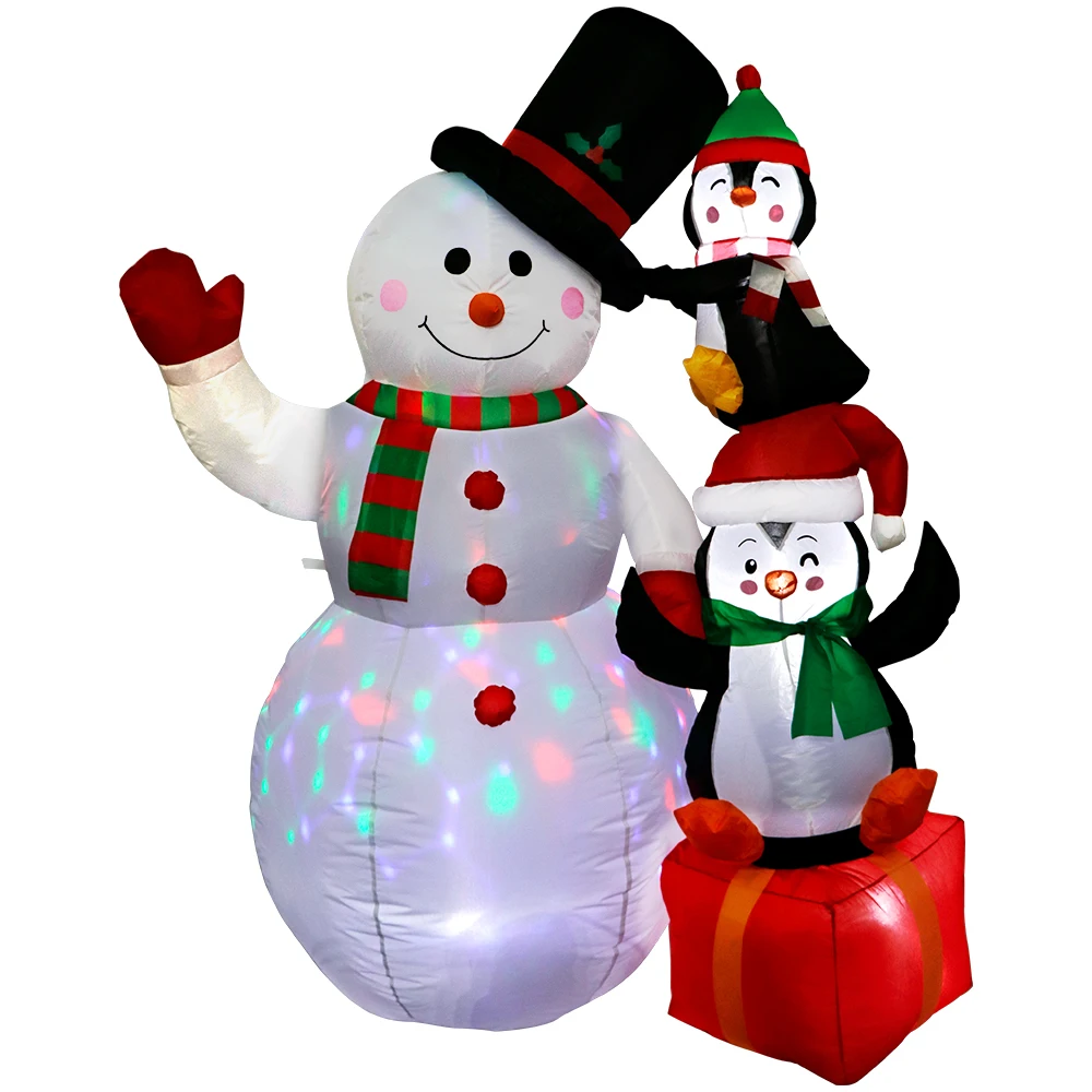Ourwarm 6ft 5ft 4ft Custom Blow Ups Xmas Ornament Inflat Outdoor Led Christmas Blow Ups