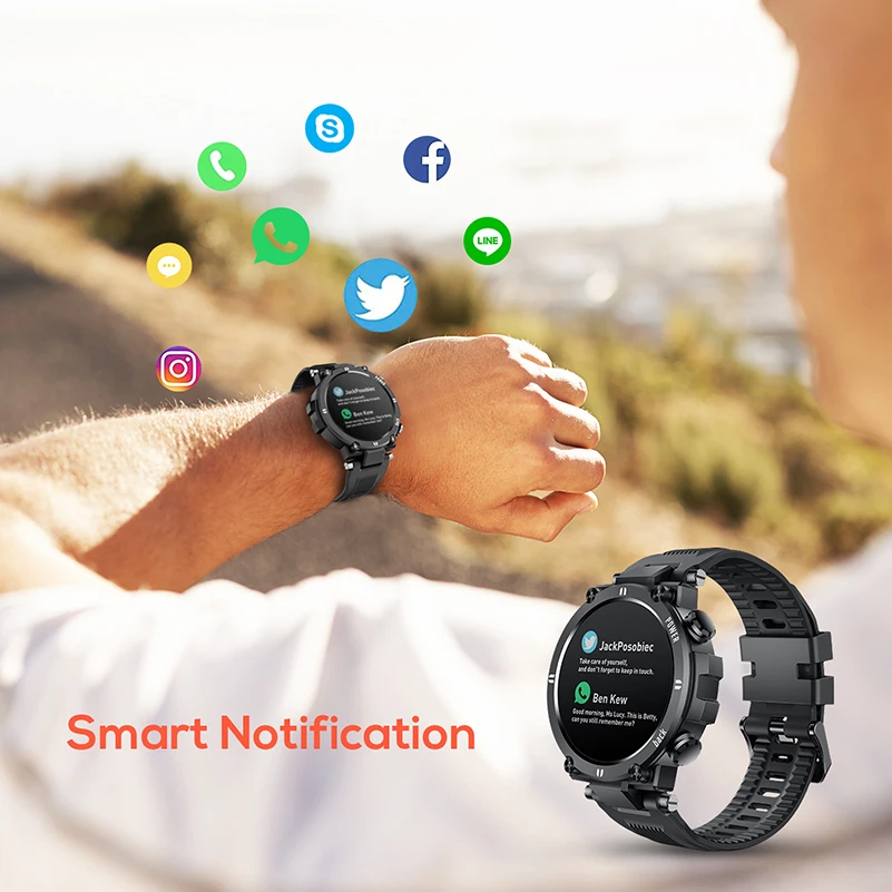 Round Screen  D13 Sports Smart Watch 1.3 inch Wristwatch Blood Pressure Fitness Tracker IP68 Waterproof Smartwatch