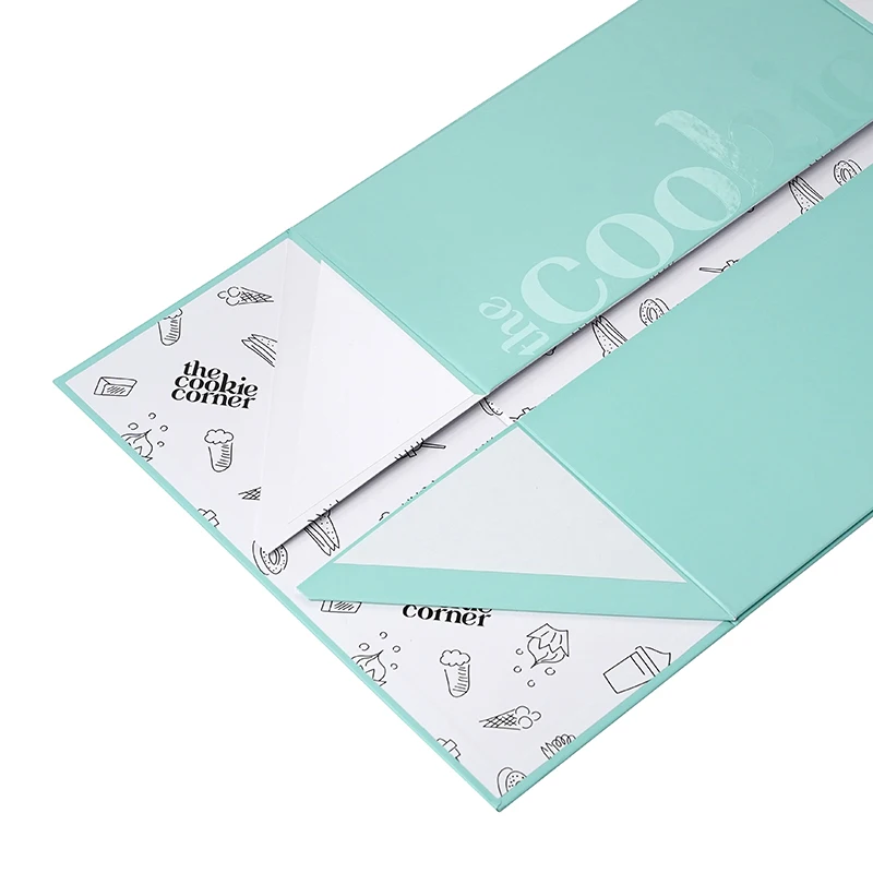 Custom Full Printing Collapsible Lid and Base Packaging Paper Gift Box Flat-Pack Box Foldable Box