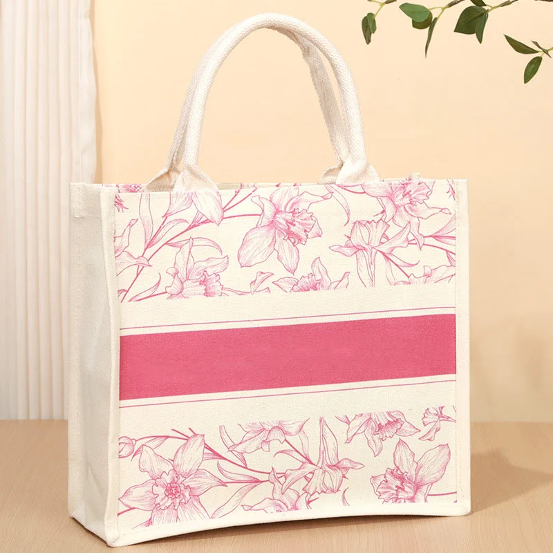 Custom Logo Eco-Friendly Waterproof Cotton Canvas Tote Bag Rope Fashion Patterns Recycled Nature Sustainable Shopping Solution supplier