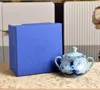 Blue-sugar pot