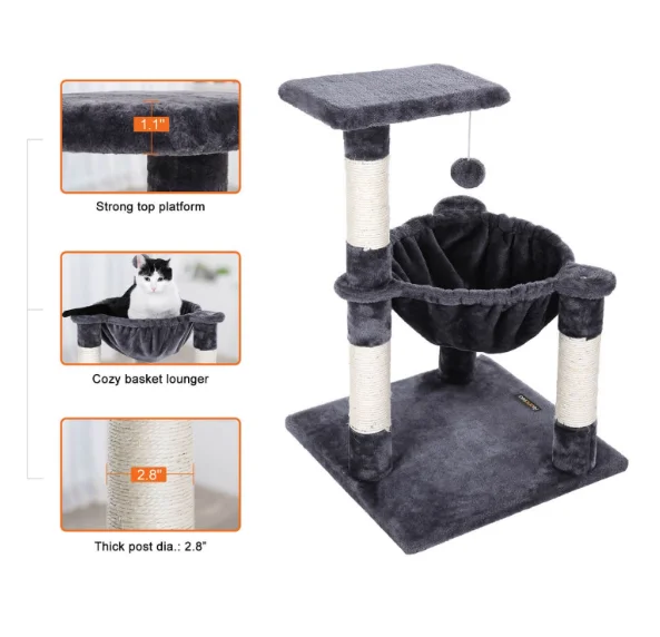 Cat Tree with Playing Toy Cats Perch for Sale Suit for Mini Kittens Durable Kitty Climbing Tree Sisal Cat tower