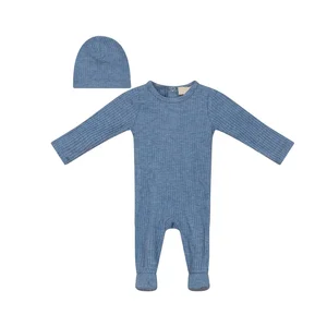 Fall Wholesale Customized Toddler Clothing Playsuit Baby Wear Soft Knit Rompers