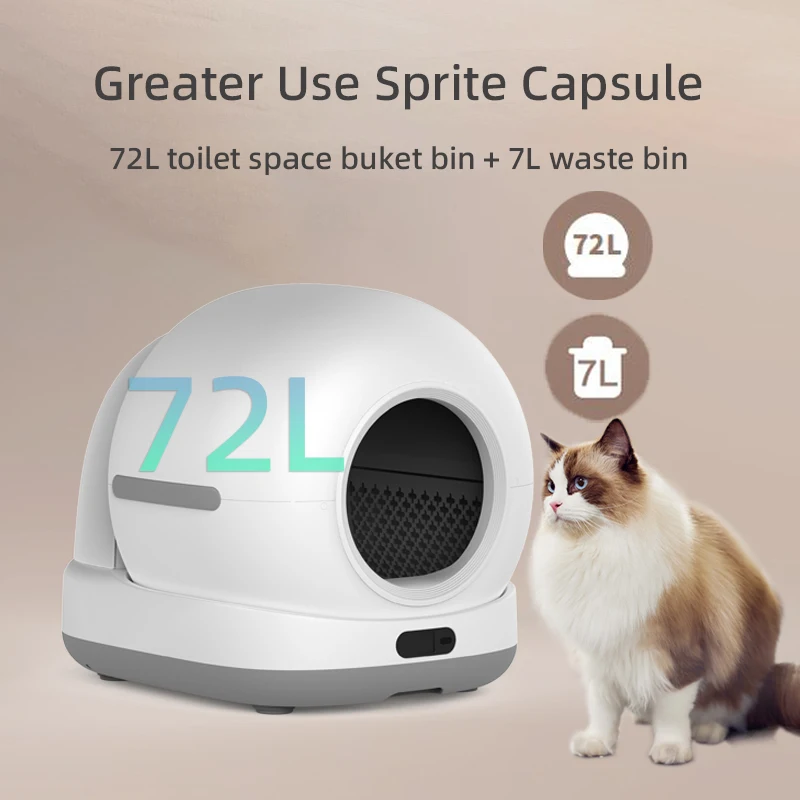 OEM App Control Self Cleaning Litter Box Automatic Cat Litter Box Self Cleaning Extra Large Cat Toilet Robot for Large Cats