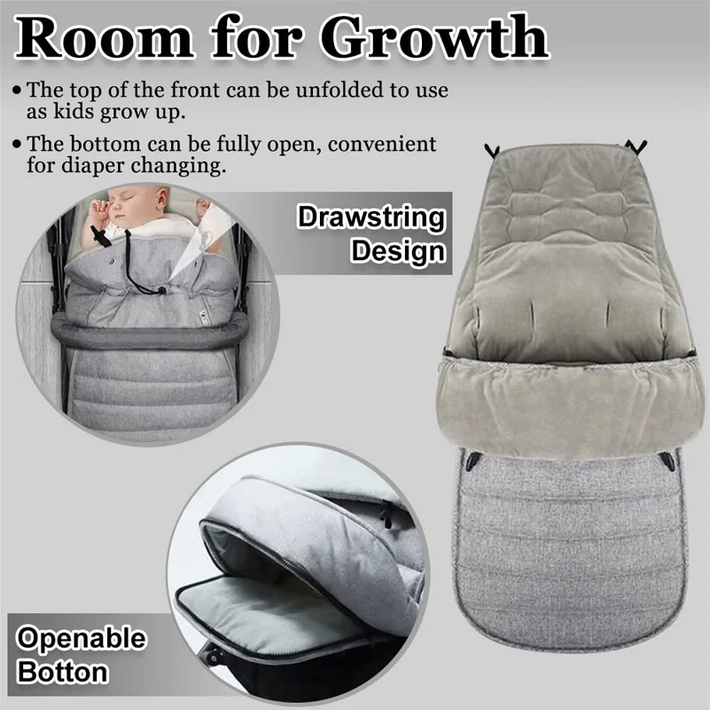 Winter Baby Warm Stroller Sleeping Bag Thickened Warm Foot Cover
