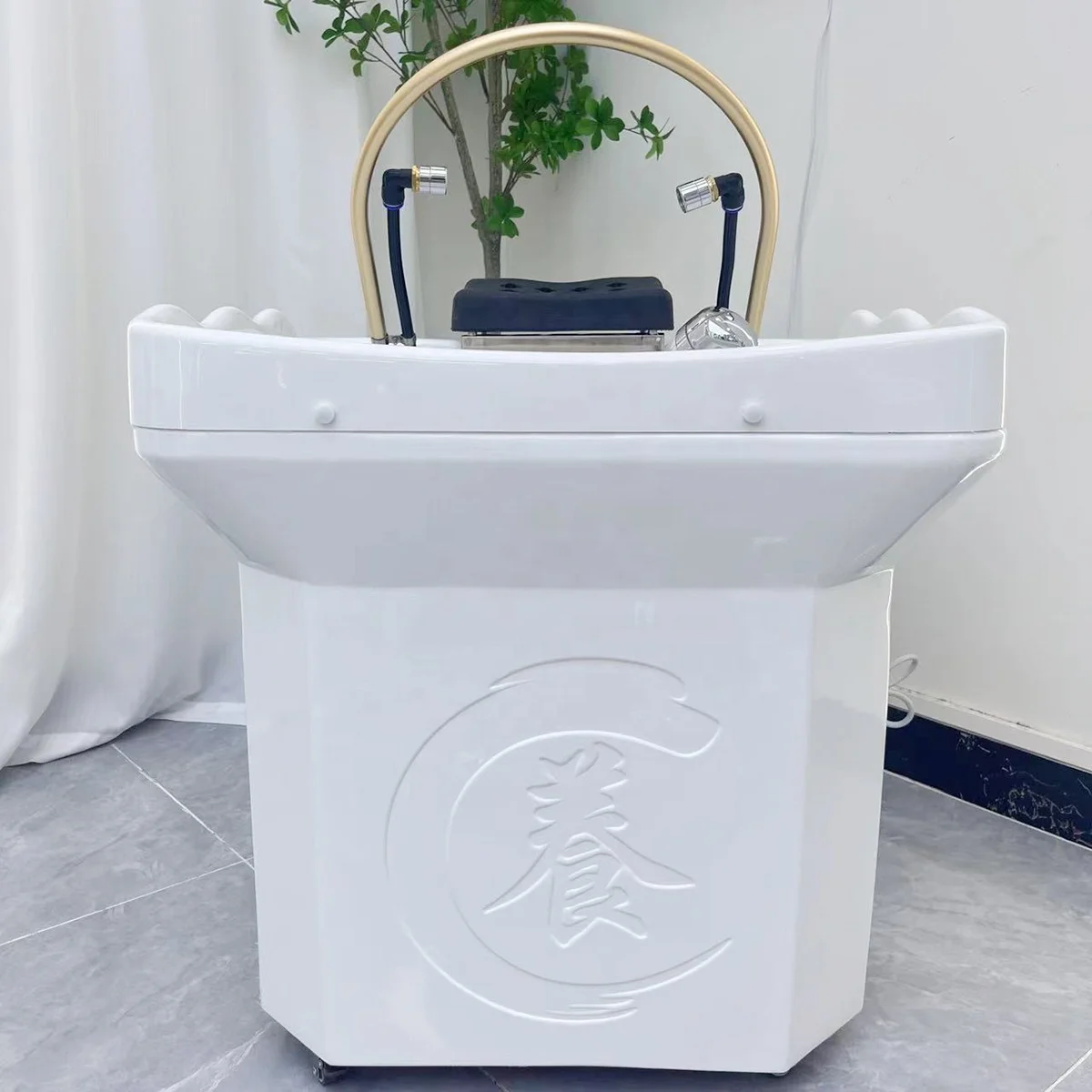 New Removable Hair Spa Treatment Wash Shampoo Portable Shampoo Bed Shampoo Basin With Steamer