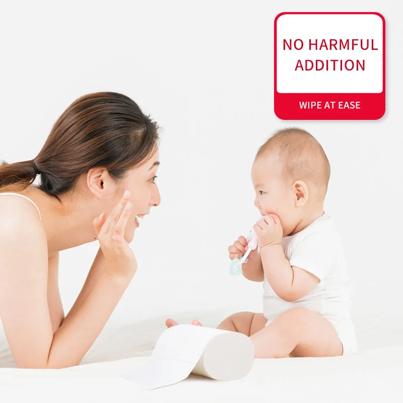 High Quality Raw Wood Pulp Multi-layer Thickened Flexible Absorbent Toilet Paper for Mother and Baby Use