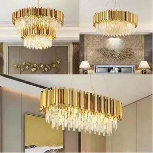 Modern Custom Round Large Nordic Chandeliers Bedroom Living Room Pendant Ceiling Light Led K9 Luxury Crystal Lamp Chandelier
