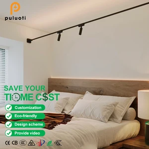 Factory Direct Sale Modern Style Skyline Linear LED Track Lights Creative Steel COB for Villa Aisle 1m-12m Aluminum Body Options