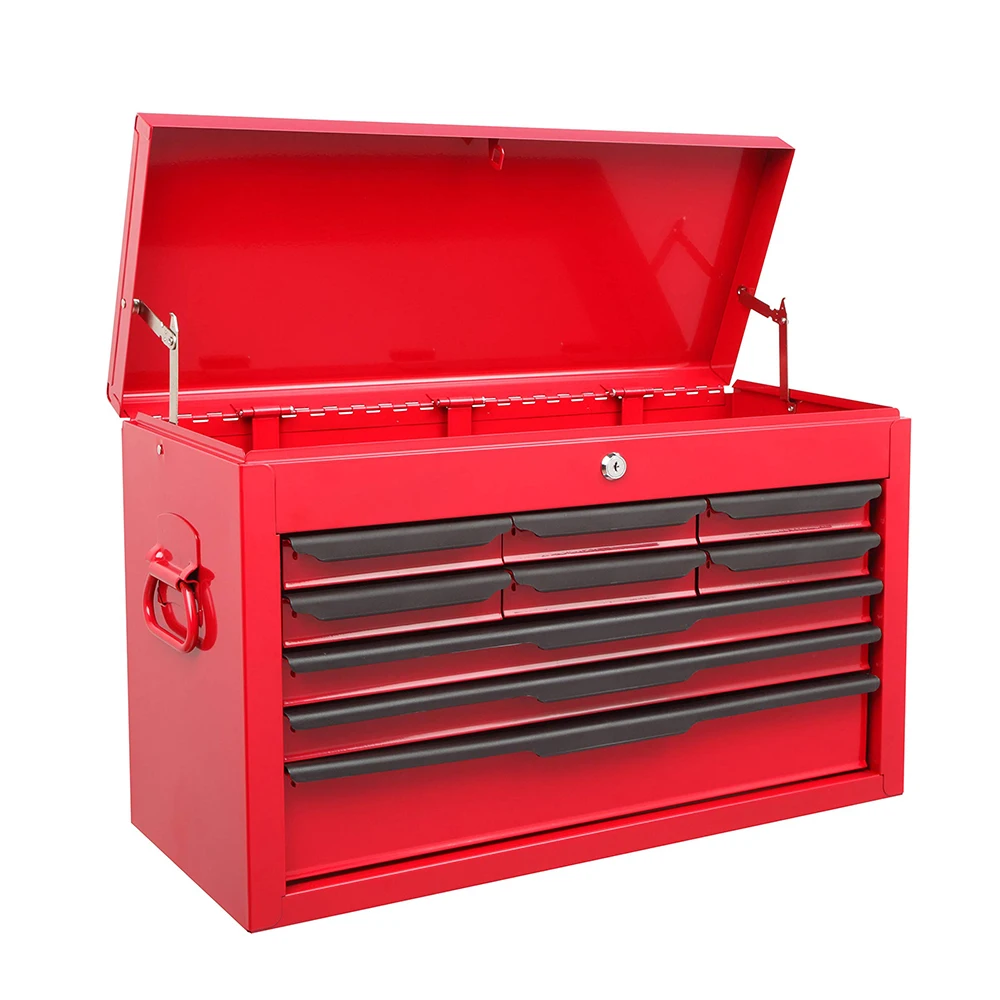 Factory Direct Supply Red 9-DRAWER HEAVY DUTY TOOL CHEST WITH BALL BEARING DRAWER SLIDES manufacture