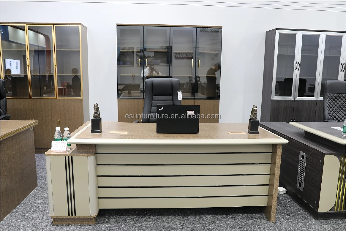 Ekintop Modern Wooden Office Desk Lshape Furniture Luxury Executive