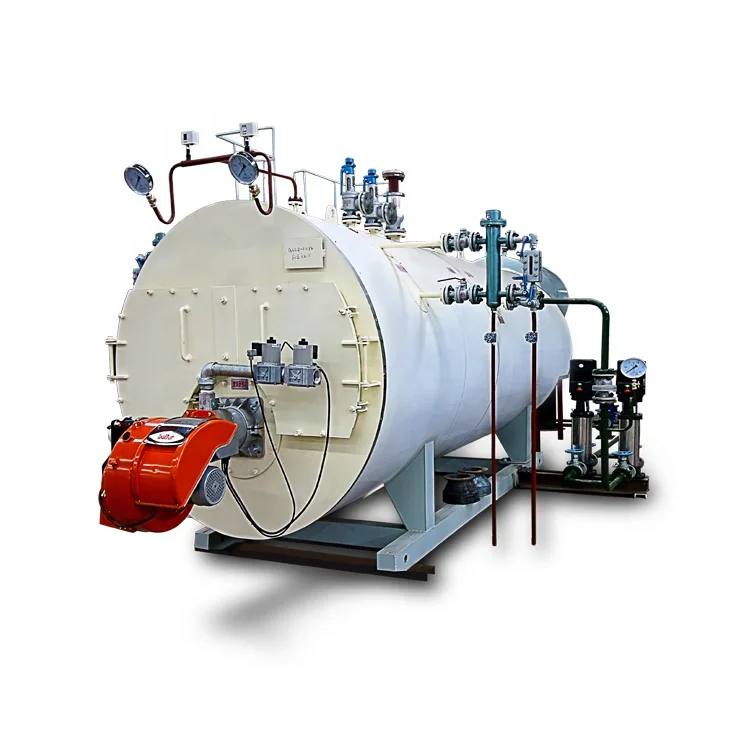 Low Pressure PLC Controlled Horizontal 3 Pass Fire Tube Industrial Natural Gas Steam Boilers