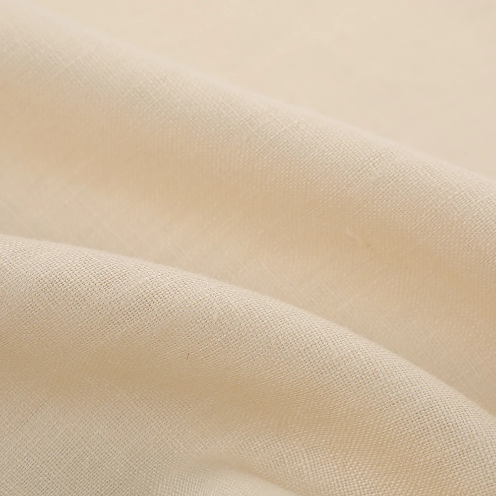 Factory Wholesale Custom Pure Linen Breathable Fabric Organic Woven Stretch for Girls & Women's Clothing Dresses & Shirt linen fabric supplier