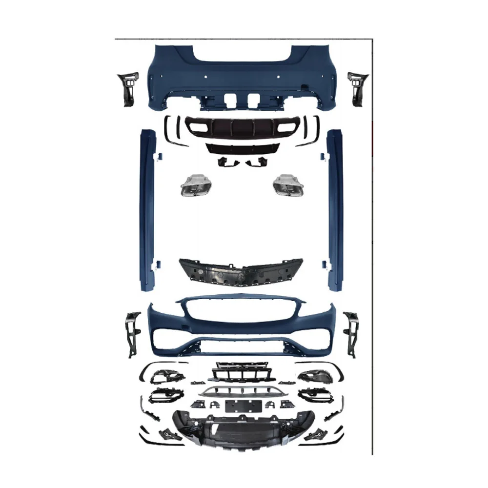 Aftermarket Modification Body Kit Direct Fit for Benz W176 2013-2018 Upgrade to AMG 45 2013-2018