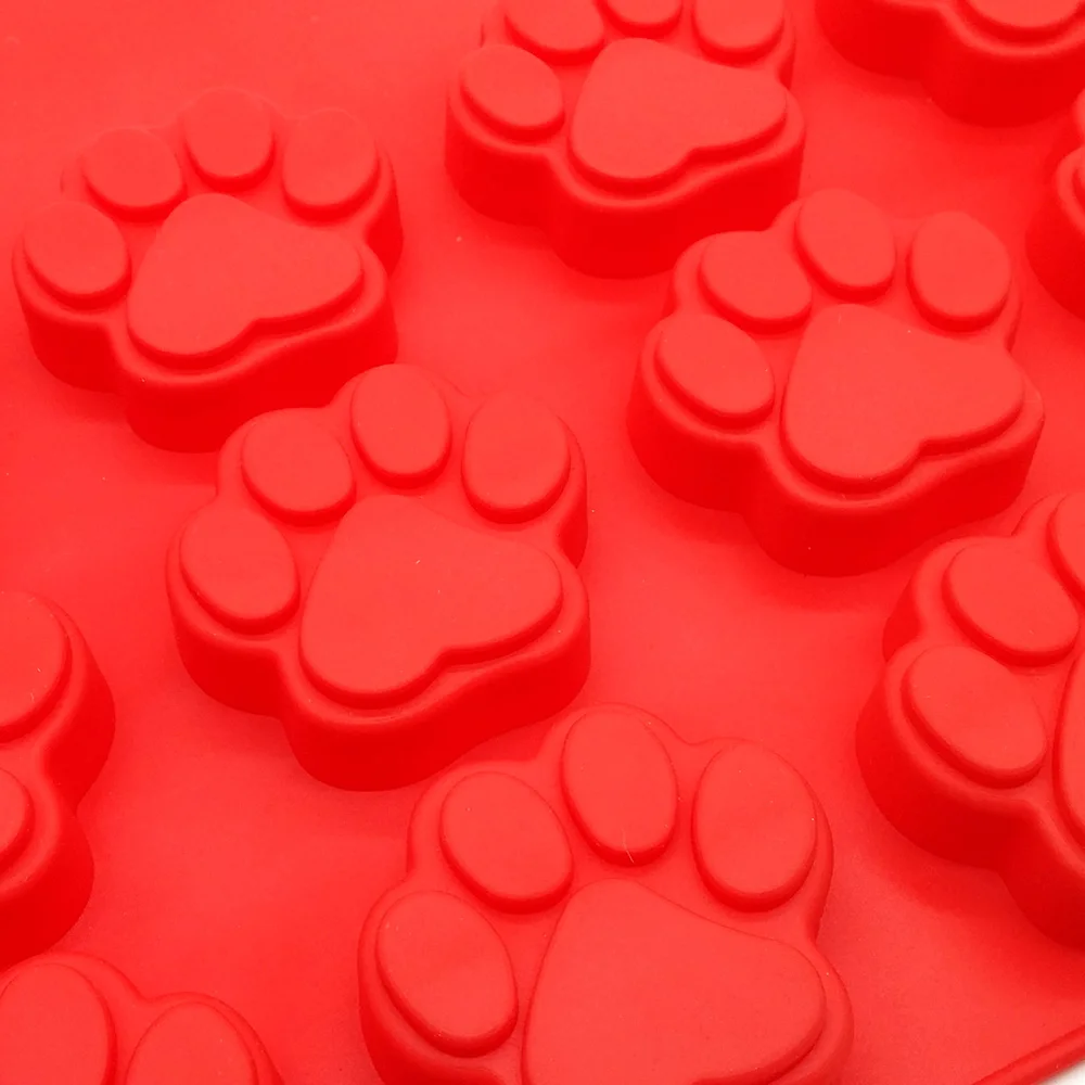 Nonstick Dog Bone Shape Cake Pan Food Grade Silicone Baking Mold Heat Resistant Dog Paw Shape Silicone Baking Pan