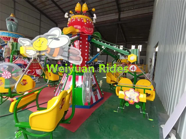 Funfair Rides Rotary Bees Funfair Bee Design Self-Control Plane Ride with LED Lights for Mall and ...