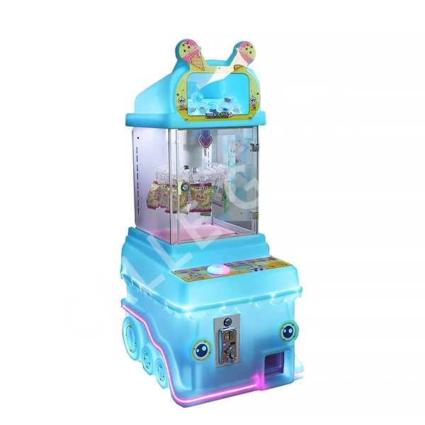 Children Coin Operated Clamping Doll Machine Commercial Clamping Boutique Machine Small Ice Cream Car Mini Claw Machine