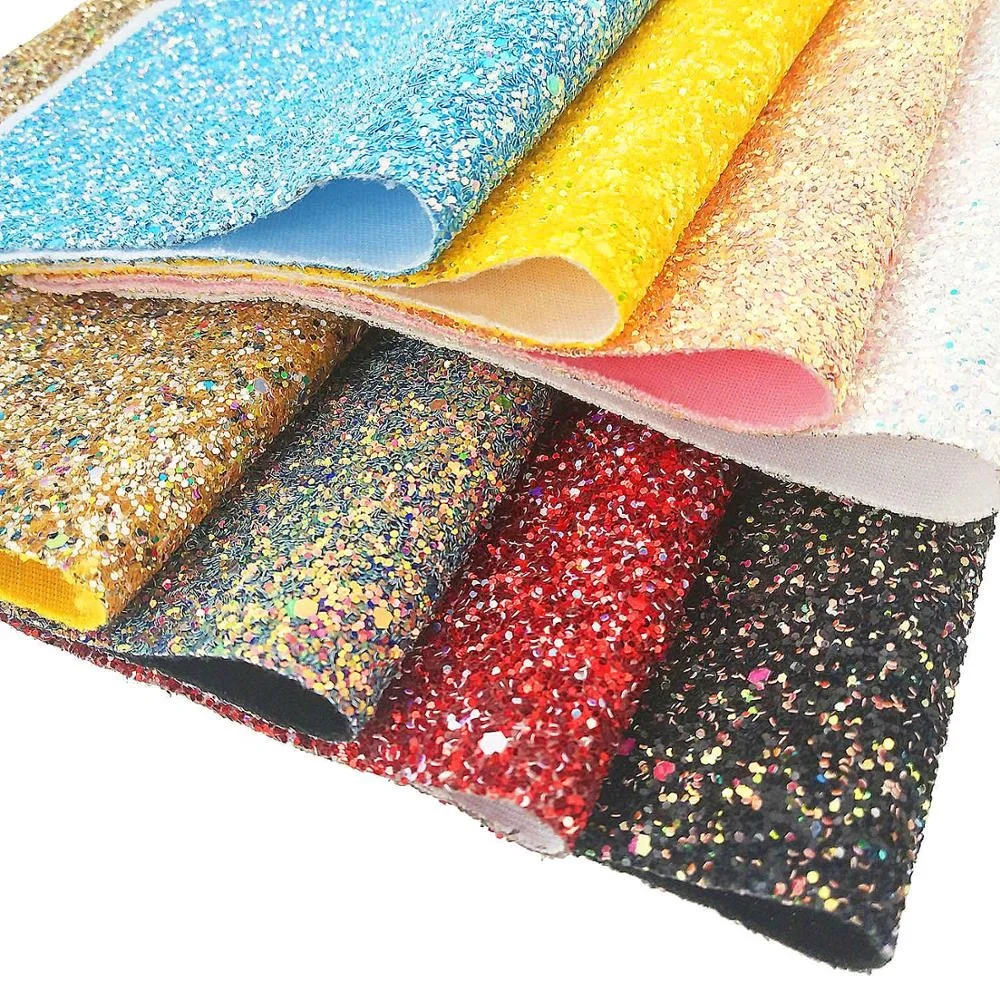 A4/20x135cm Frosted Glitter Vinyl Fabric Sparkle Shiny Faux Leather Craft  DIY Material Bows Bag Shoe