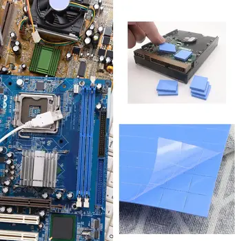 SANTOO Pad Thermique Silicone 100x100x1mm - Conductivité Thermique CPU GPU LED SSD - Lot De 100 Pièces
