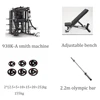 Máquina 938K-A + banco + barra de 2,2 m + discos de pesas de 155 kg