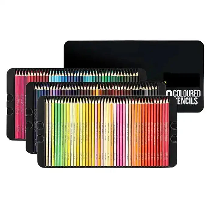 Заводские цветные карандаши 4 мм пастельные деревянные круглые Набор цветных карандашей для кожи лапы индивидуальные