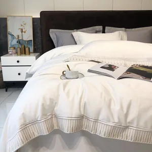 Supply Samples OEKO-TEX 100% Organic Bamboo Bedsheet Set Duvet Cover Set and  Deep Pocket Bed Sheets