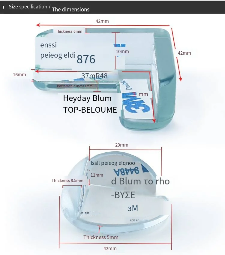 Anti-collision Angle transparent PVC silicone soft anti-collision glass coffee table protective cover for children and infants manufacture